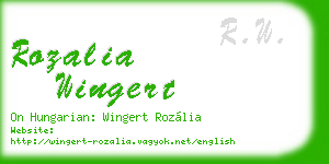 rozalia wingert business card